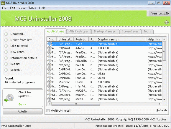 MCS Uninstaller 2008 Crack + Activator Download