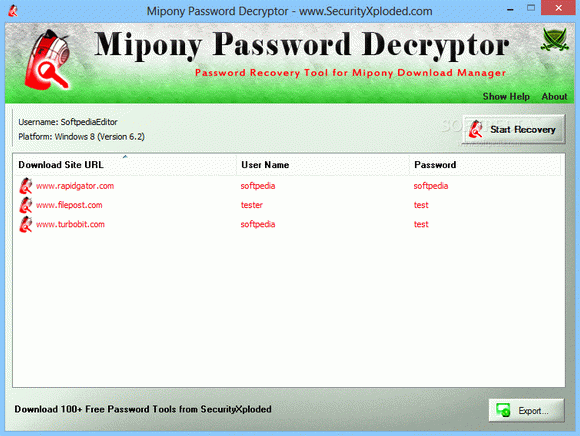 Mipony Password Decryptor Crack & Keygen