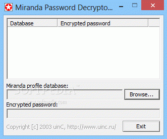Miranda Password Decryptor (formerly Miranda ICQ Password Decryptor) Crack Plus Serial Key