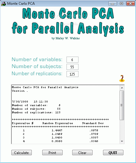 Monte Carlo PCA for Parallel Analysis Serial Number Full Version