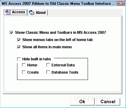 MS Access 2007 Ribbon to Old Classic Menu Toolbar Interface Software Crack With Keygen Latest