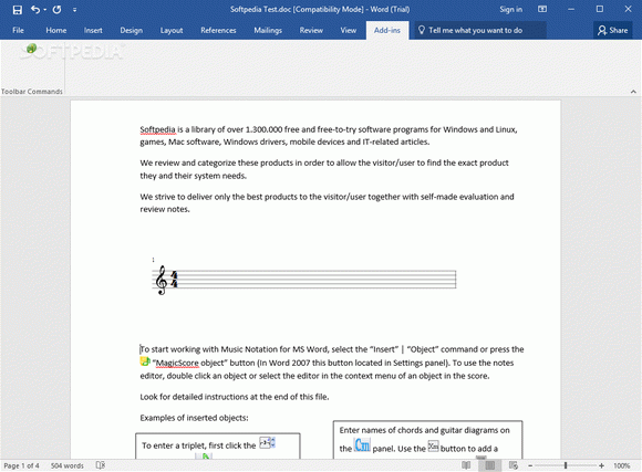 MagicScore Notation for MS Word Serial Number Full Version