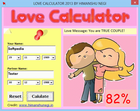 LOVE CALCULATOR Crack + Serial Number Download