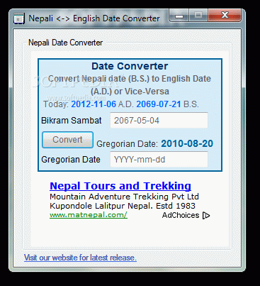 Nepali Date Converter Crack Plus License Key