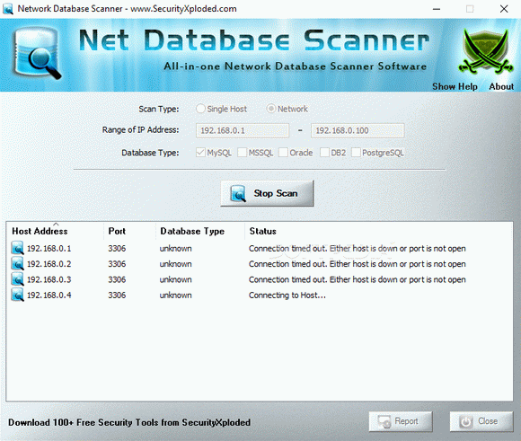 Network Database Scanner Crack With Keygen