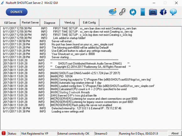 Nullsoft SHOUTcast Server GUI Crack + Keygen
