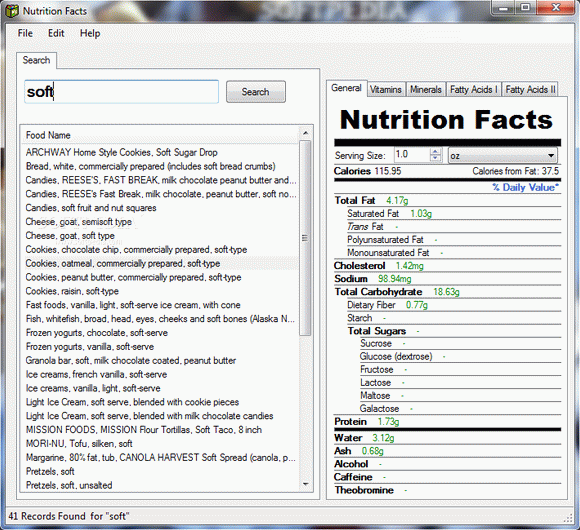 Nutrition Facts Crack + Serial Number Updated