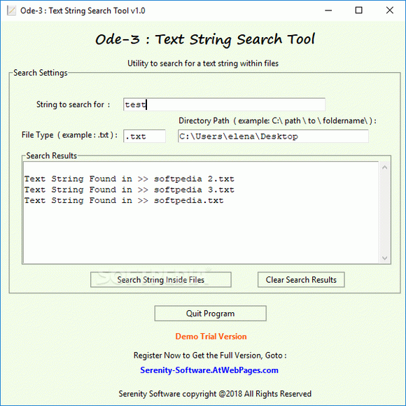 Ode-3 : Text String Files Search Tool Crack With Serial Number Latest