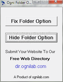 Ogni Folder Option Fixer Crack + Activation Code