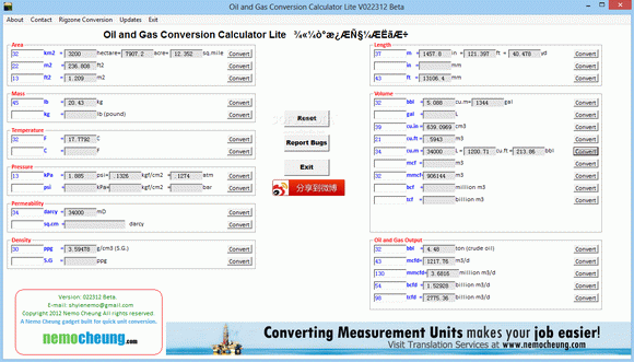 Oil And Gas Conversion Calculator Lite Crack + Activation Code (Updated)