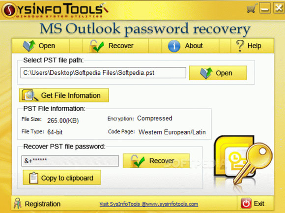 SysInfoTools Outlook PST Password Remover Crack With Serial Number