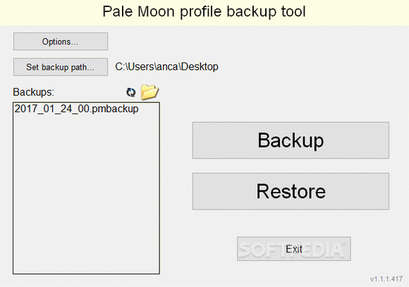 Pale Moon profile backup tool Crack + Activation Code (Updated)