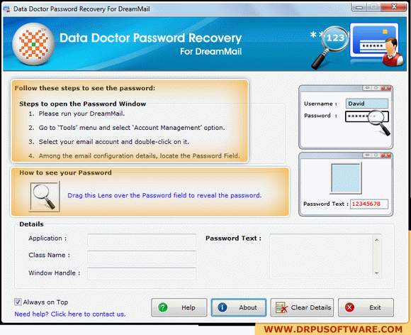Password Recovery Software For DreamMail Crack + Activation Code Updated