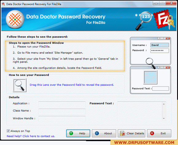 Password Recovery Software For FileZilla Crack + Serial Number