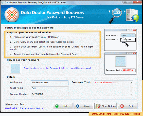 Password Recovery Software For Quick 'n Easy FTP Server Crack & Serial Number