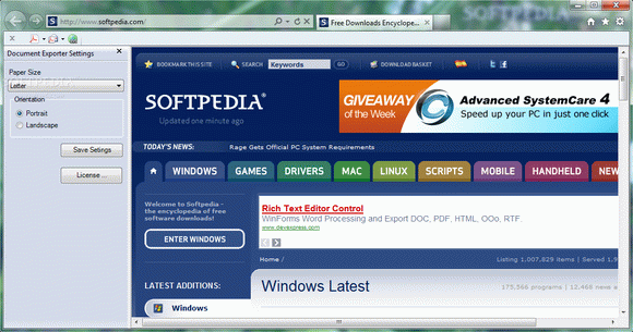 PDF/ XPS Exporter for Internet Explorer Crack With Activation Code 2022