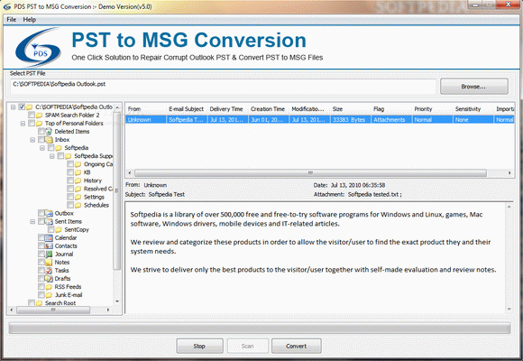 PDS PST to MSG Conversion Crack + License Key Download 2024