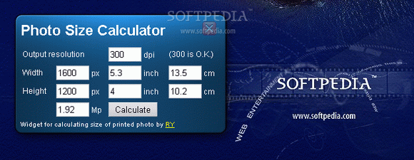Photo Size Calculator Crack + Serial Number Updated