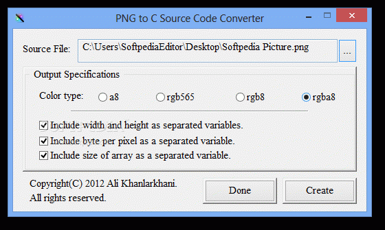 PNG to C Source Code Converter Crack + Serial Number Download 2024