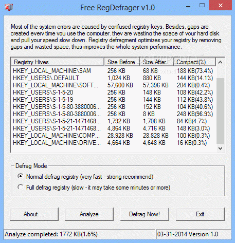 Portable Free RegDefrager Crack + Activation Code (Updated)