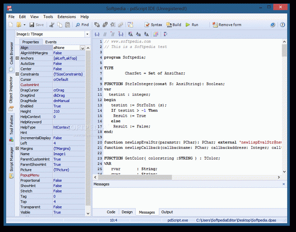 pdScript IDE Portable Crack With Serial Number 2024