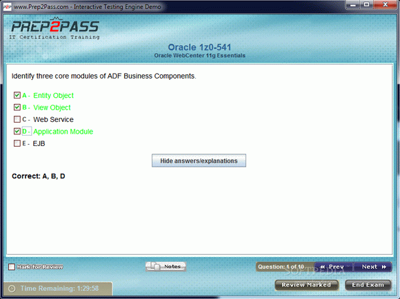 Prep2Pass 1Z0-541 Exam Crack Plus Keygen