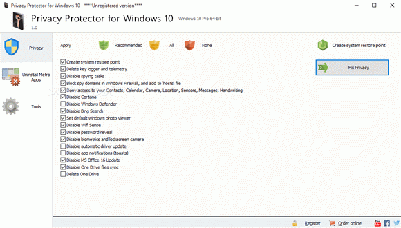 Privacy Protector for Windows 10 Crack + Activator (Updated)