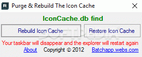 Purge & Rebuild The Icon Cache Crack + Serial Number