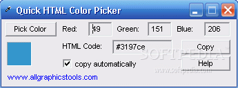 Quick HTML Color Picker Crack With Serial Number