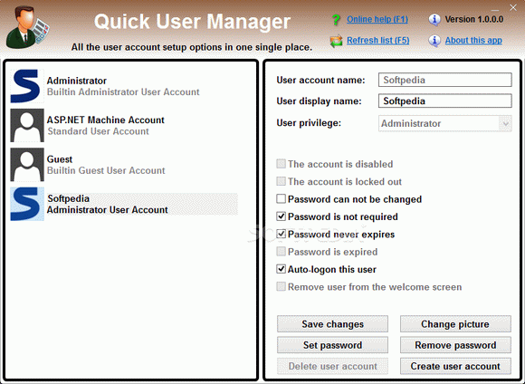 Quick User Manager Crack + Activator (Updated)