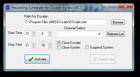Recording Scheduler for Dscaler Crack + Serial Number