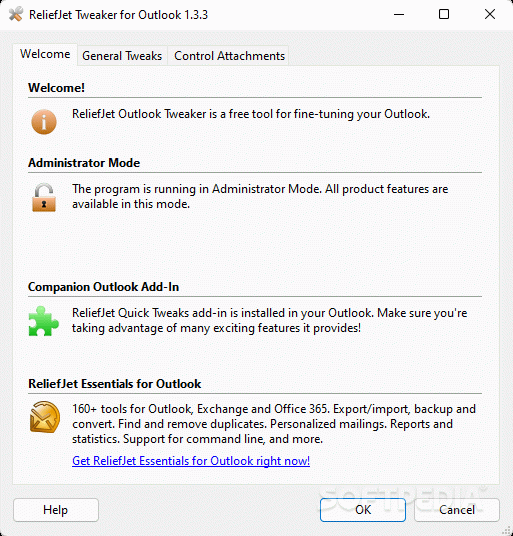 ReliefJet Tweaker for Outlook Crack + License Key