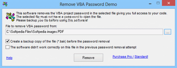Remove VBA Password Crack + Keygen