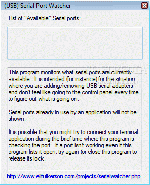 (USB) Serial Port Watcher Crack + Activator Download