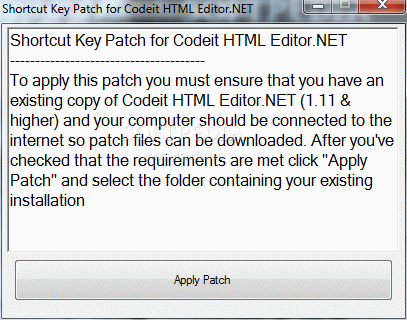 Shortcut Key Patch for Codeit HTML Editor.NET Crack + Activation Code (Updated)