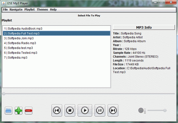J2SE MP3 Player (formerly Simple Java Mp3 Player) Crack & Serial Number