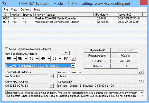 SMAC MAC Address Changer Serial Number Full Version