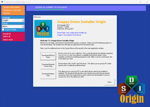 Snappy Driver Installer Origin Crack & Serial Number