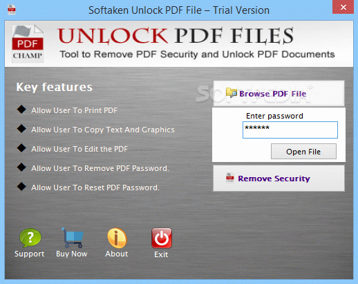 Softaken Unlock PDF File Activator Full Version