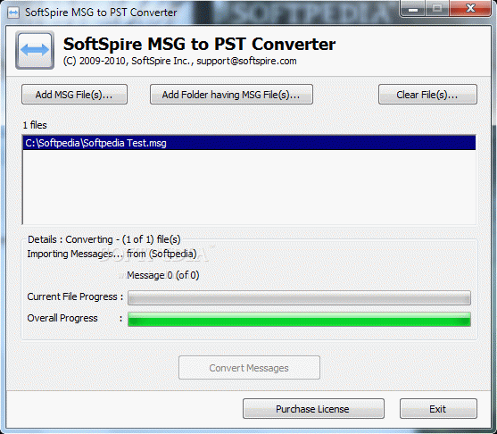 SoftSpire MSG to PST Converter Crack + License Key Download 2022