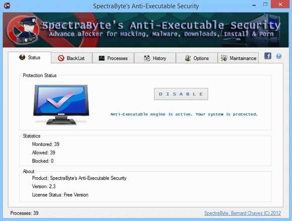 SpectraByte's Anti-Executable Security Crack With Activator Latest