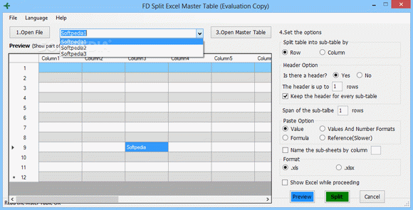 FD Split Excel Master Table Crack + Activator
