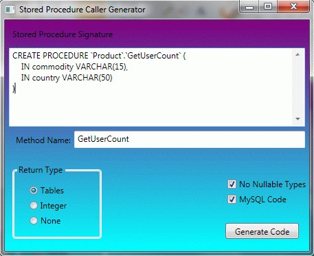 Stored Procedure Caller Crack With Serial Key 2024