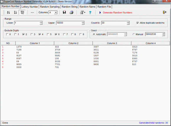 SuperCool Random Number Generator Crack + Keygen