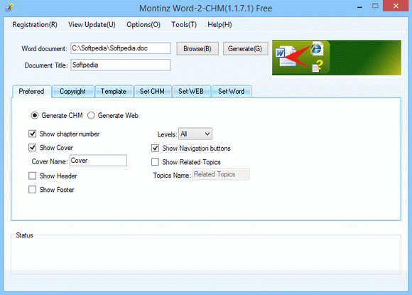 Montinz Word-2-CHM (formerly SuWang Word to Chm) Crack + License Key Download 2024