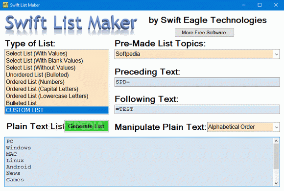 Swift List Maker Crack + Serial Key (Updated)