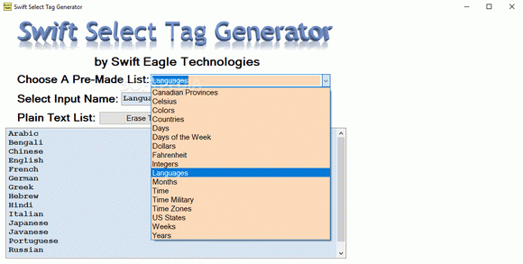 Swift Select Tag Generator Crack + Serial Key Updated
