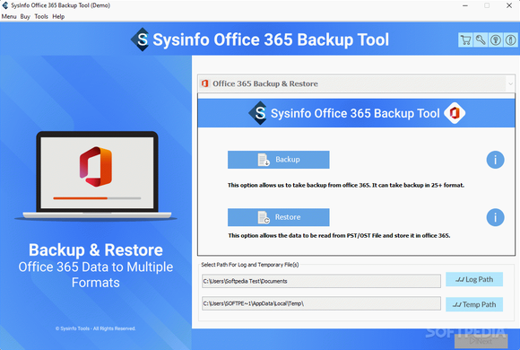 Sysinfo Office 365 Backup Tool Crack + License Key Download 2024