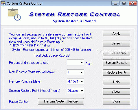 System Restore Control Crack With Keygen Latest 2024