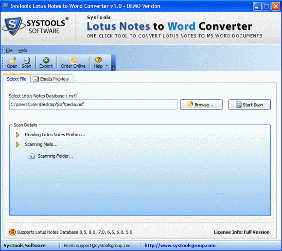 SysTool Lotus Notes to Word Converter Activator Full Version
